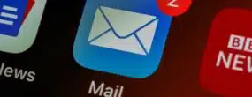 Mail app icon on a phone screen