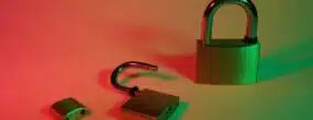 three padlocks as a representation of cyber security