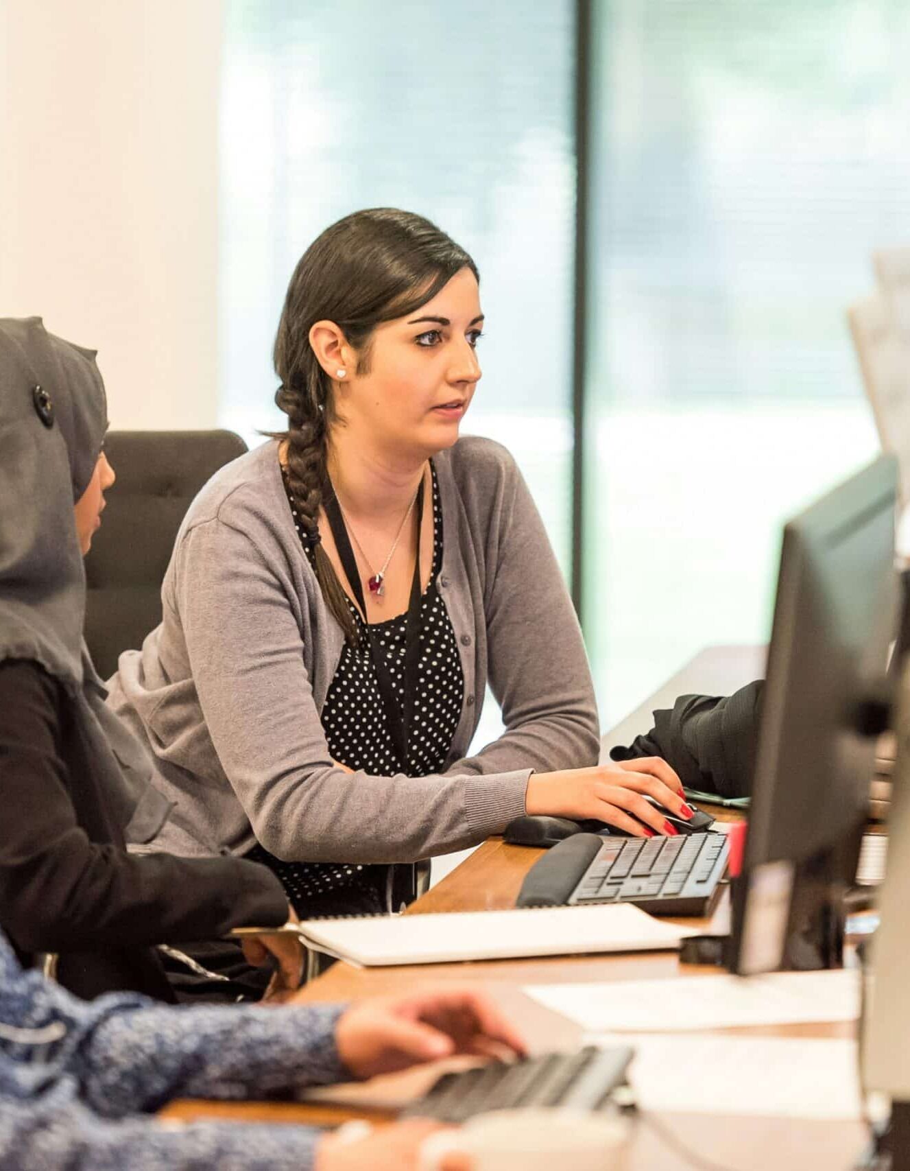 Charity employees at work